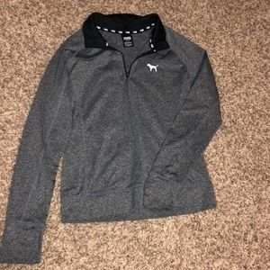 Woman’s Pink Victoria’s Secret grey quarter zip